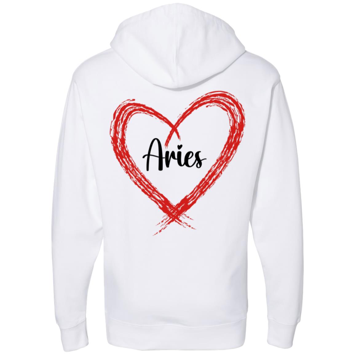 Aries Sign Chart Midweight Hooded Sweatshirt