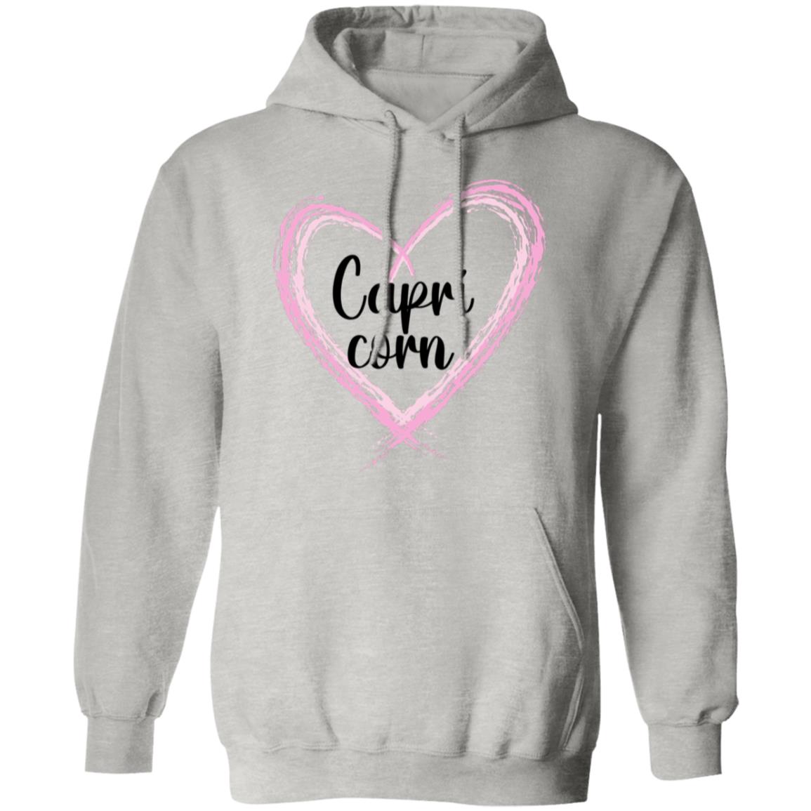 Capricorn Pink Heart Pullover Hoodie