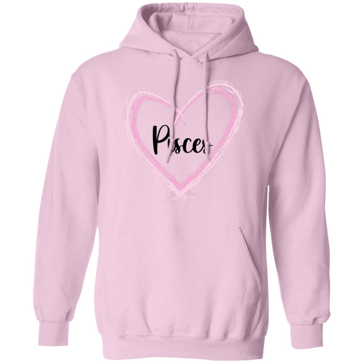 Pisces Pink Heart Pullover Hoodie