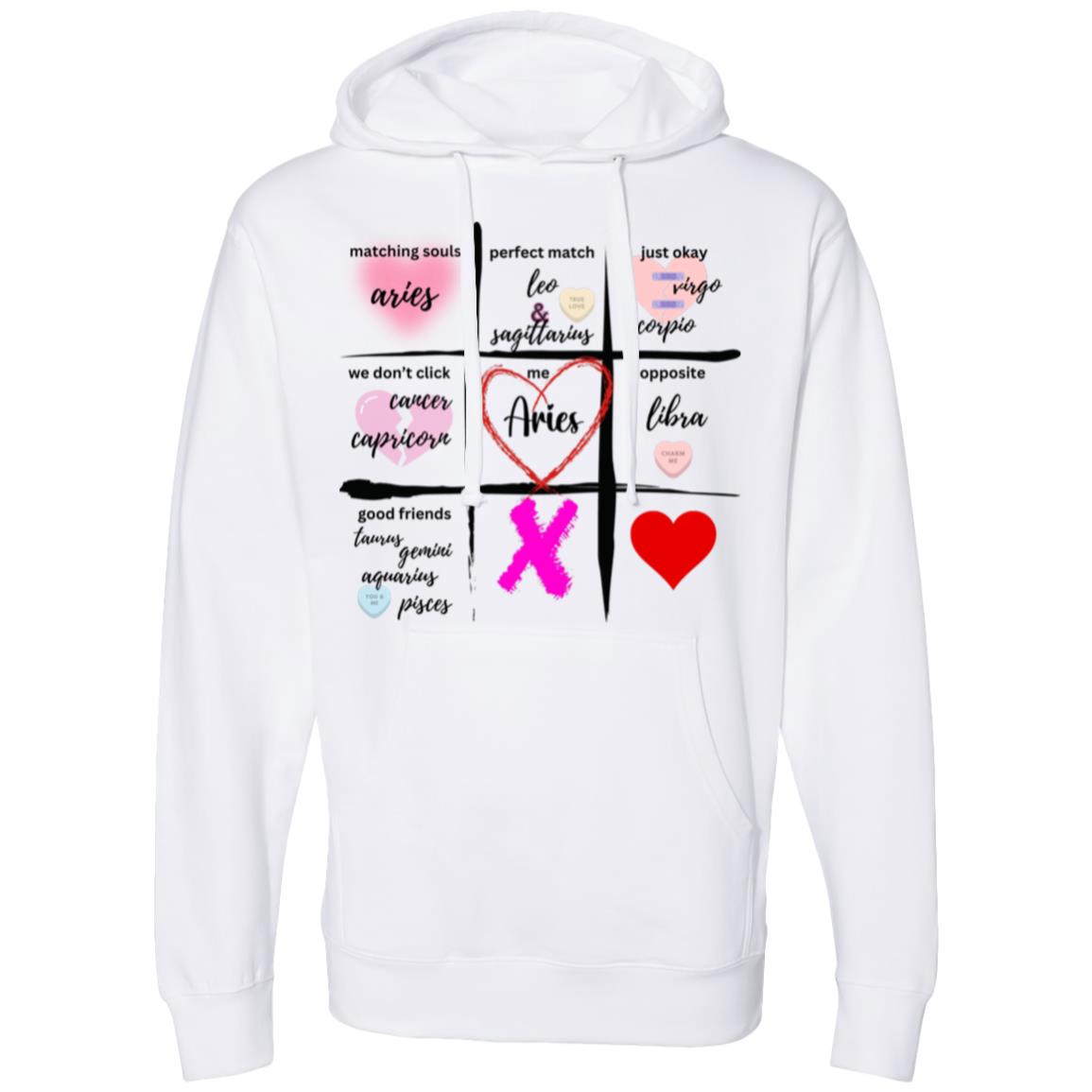 Aries Sign Chart Midweight Hooded Sweatshirt