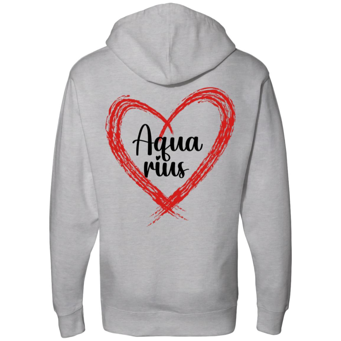 Aquarius Sign Chart Midweight Hooded Sweatshirt