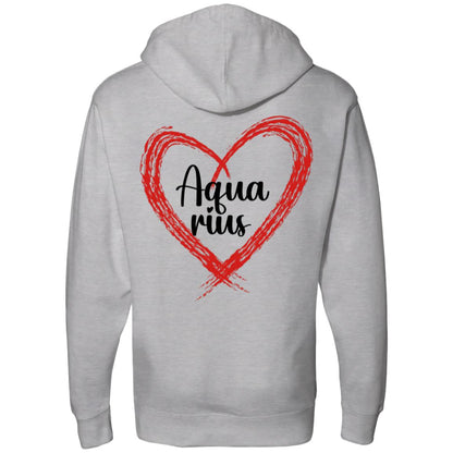 Aquarius Sign Chart Midweight Hooded Sweatshirt