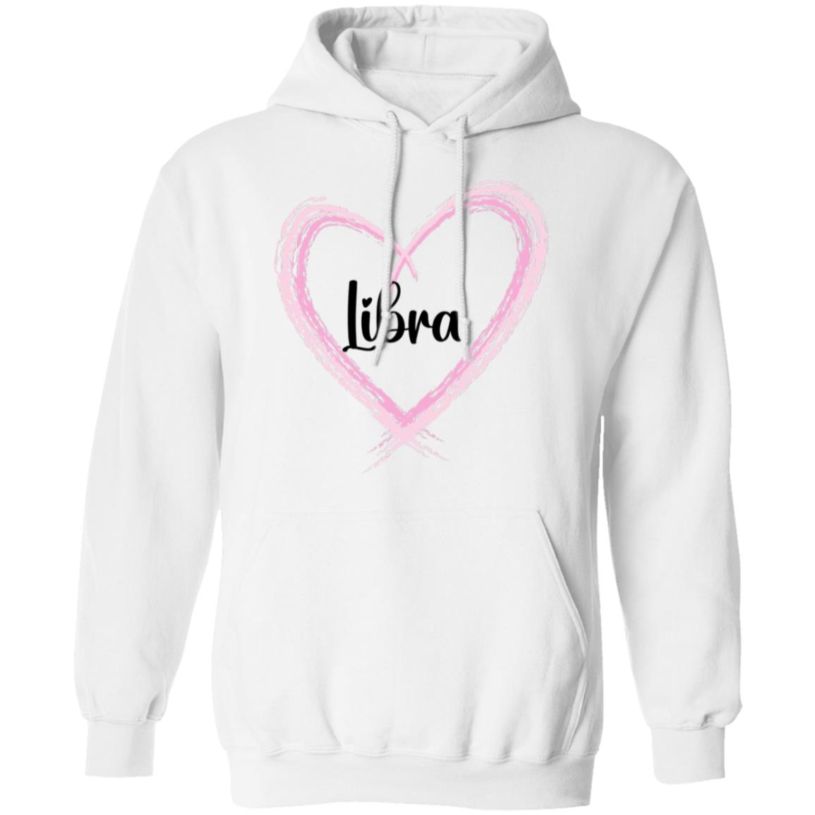 Libra Pink Heart Pullover Hoodie