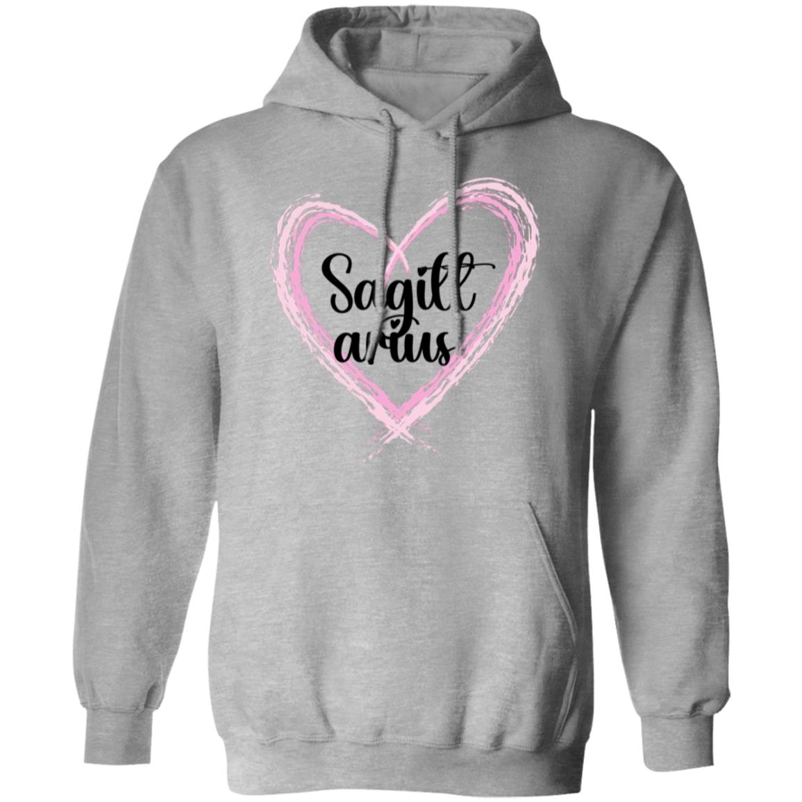 Sagittarius Pink Heart Pullover Hoodie