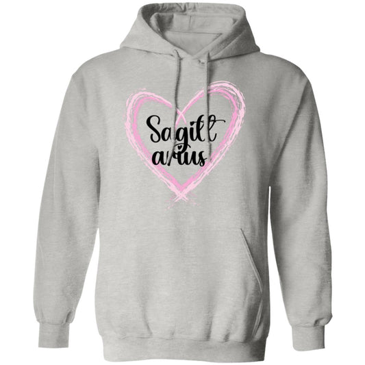 Sagittarius Pink Heart Pullover Hoodie