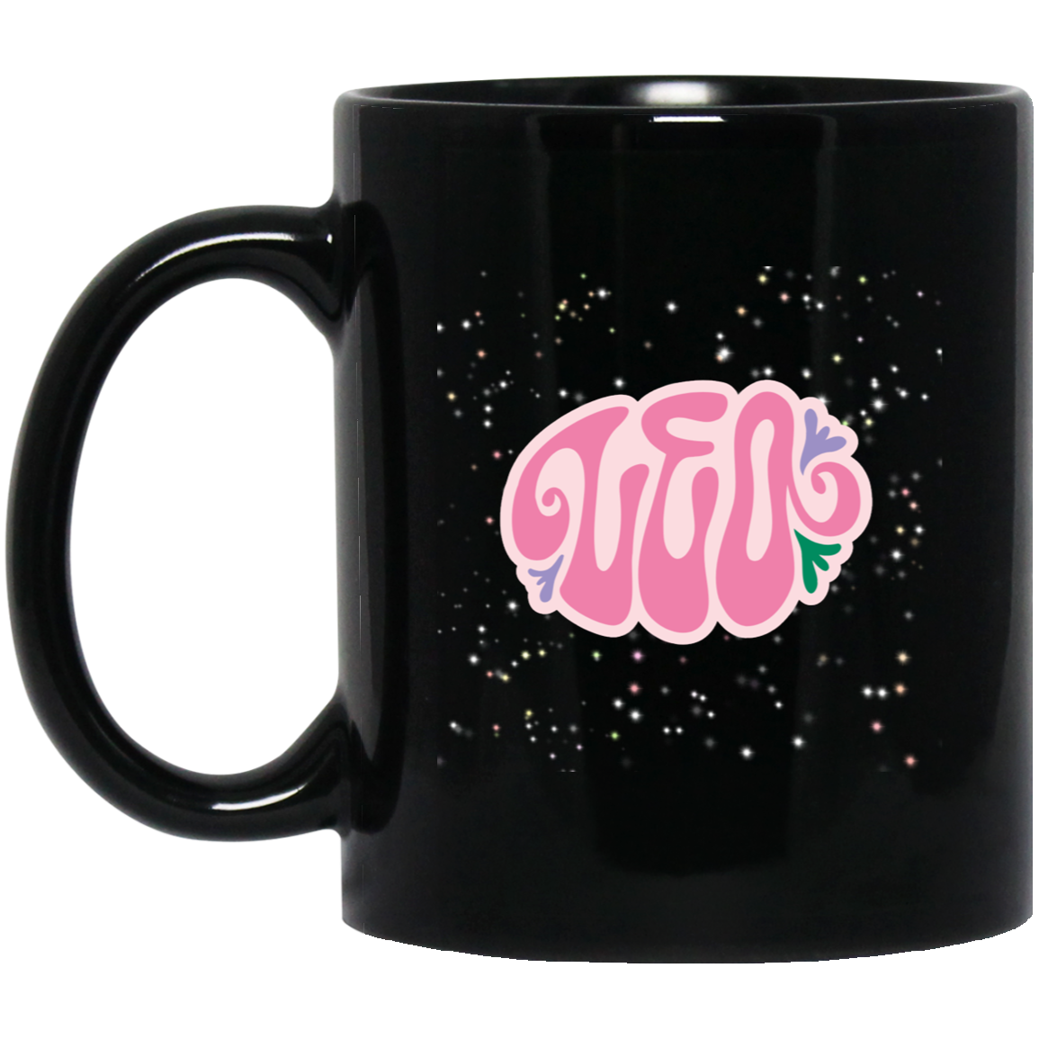 Pink Leo | 11oz Black Mug