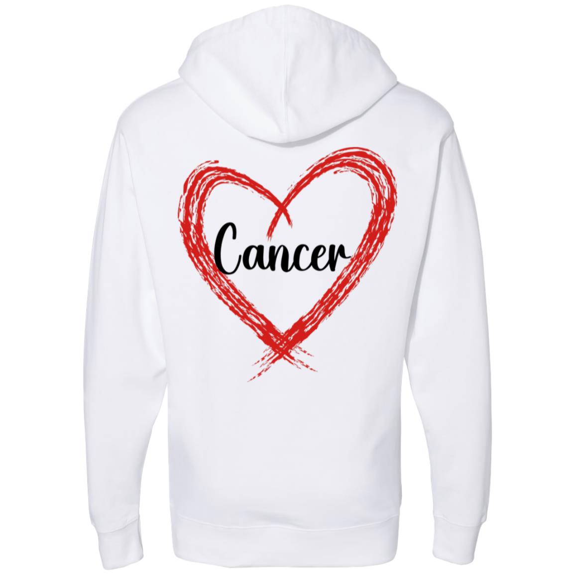 Cancer Sign Chart  Midweight Hooded Sweatshirt