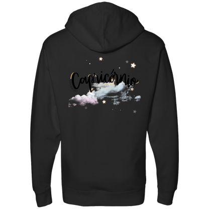 Capricorn | Ladies' Back Midweight Hooded Sweatshirt