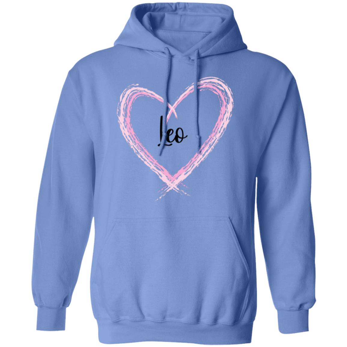 Leo Pink Heart Pullover Hoodie