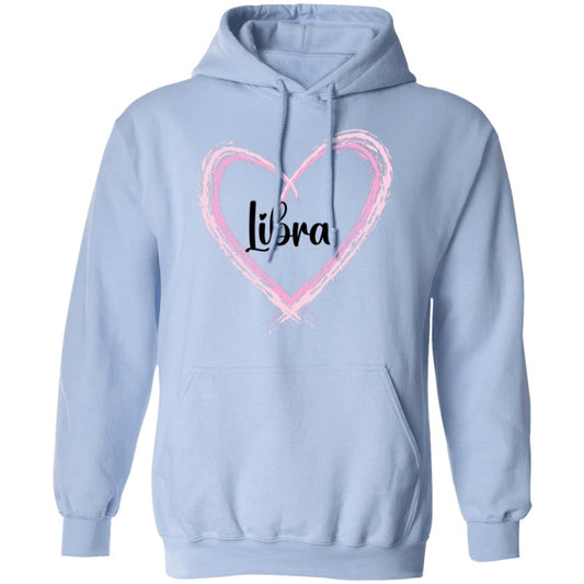 Libra Pink Heart Pullover Hoodie