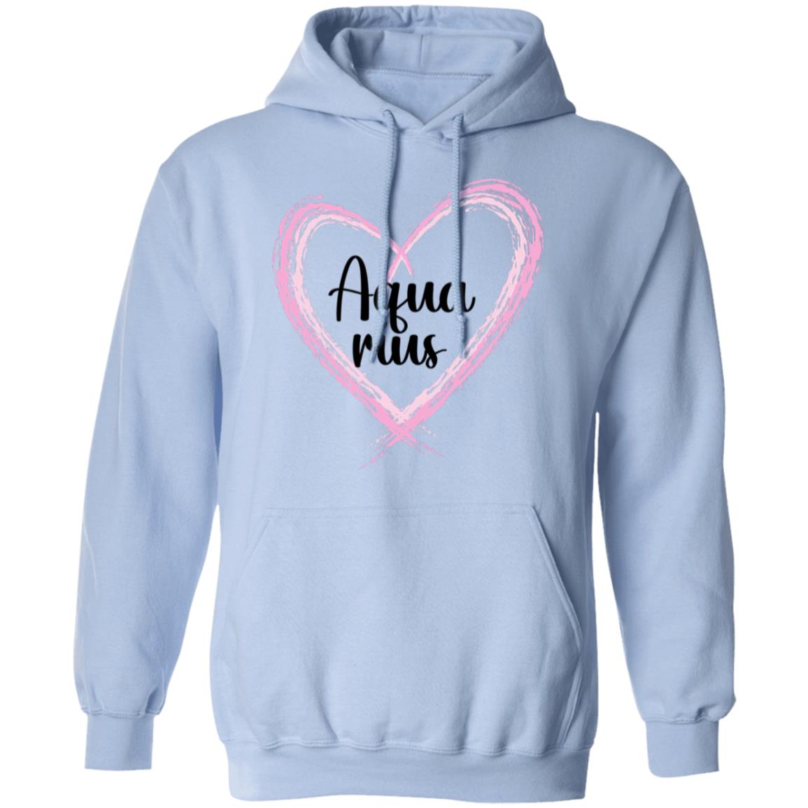 Aquarius Pink Heart Pullover Hoodie