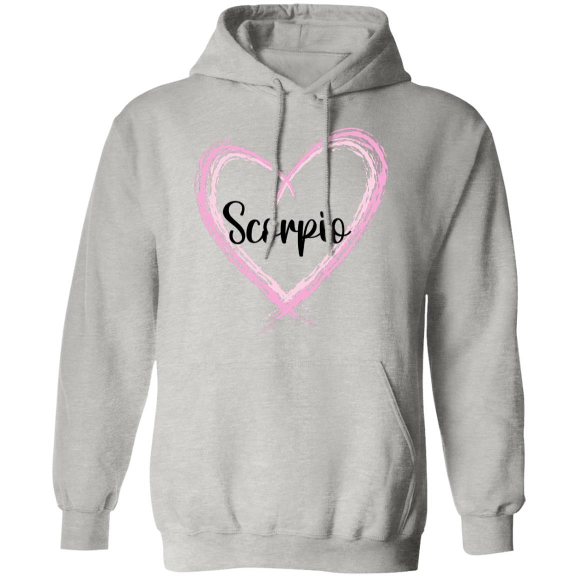 Scorpio Pink Heart Pullover Hoodie