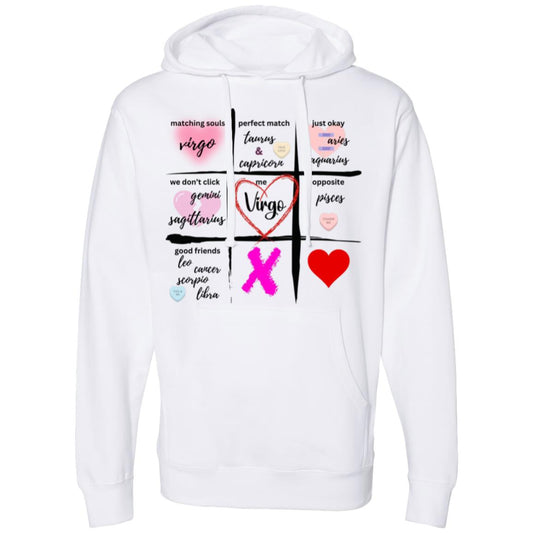 Virgo Sign Chart Midweight Hooded Sweatshirt