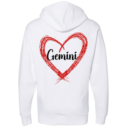 Gemini Sign Chart Midweight Hooded Sweatshirt