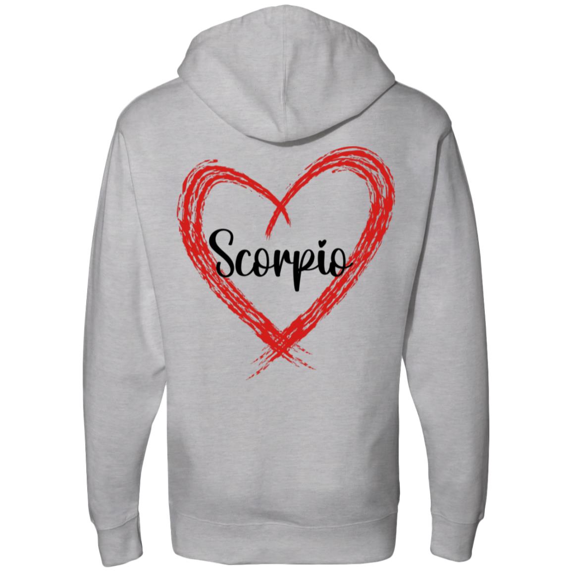 Scorpio Sign Chart Midweight Hooded Sweatshirt