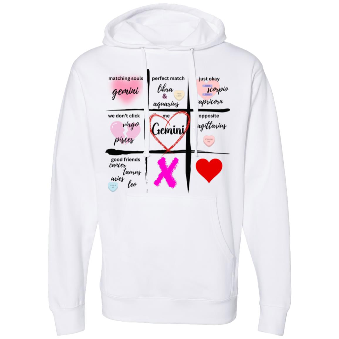 Gemini Sign Chart Midweight Hooded Sweatshirt