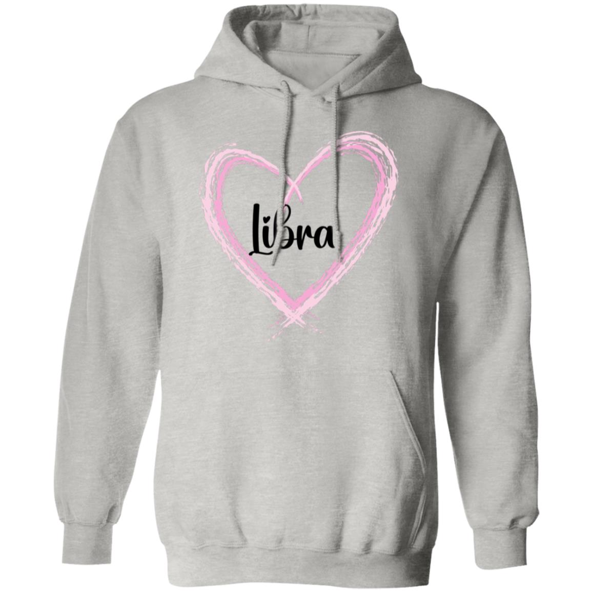 Libra Pink Heart Pullover Hoodie