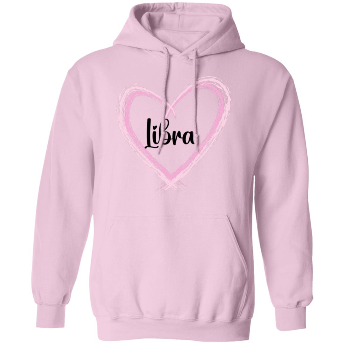 Libra Pink Heart Pullover Hoodie