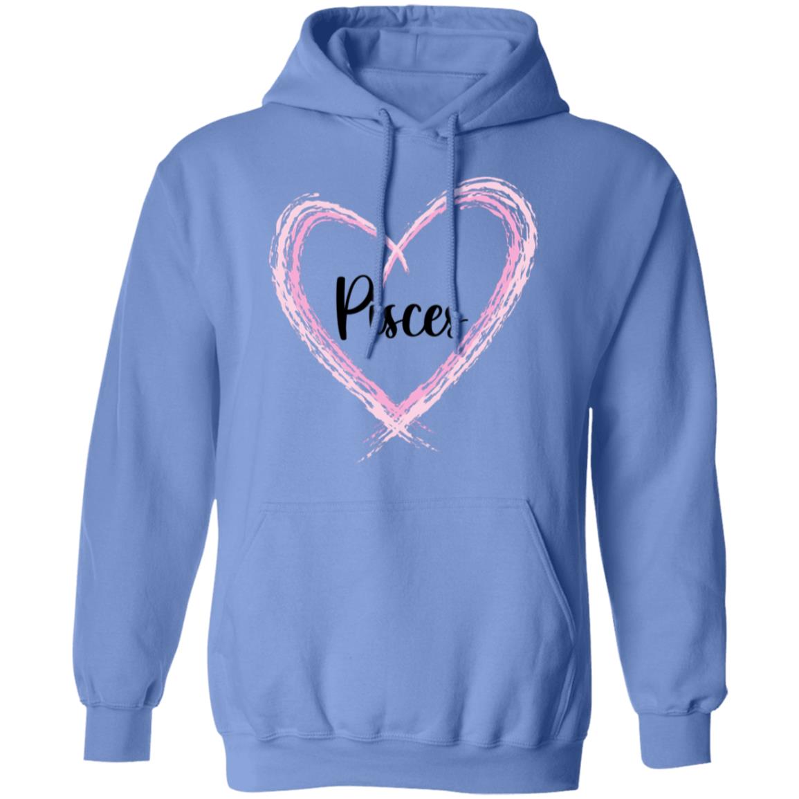 Pisces Pink Heart Pullover Hoodie