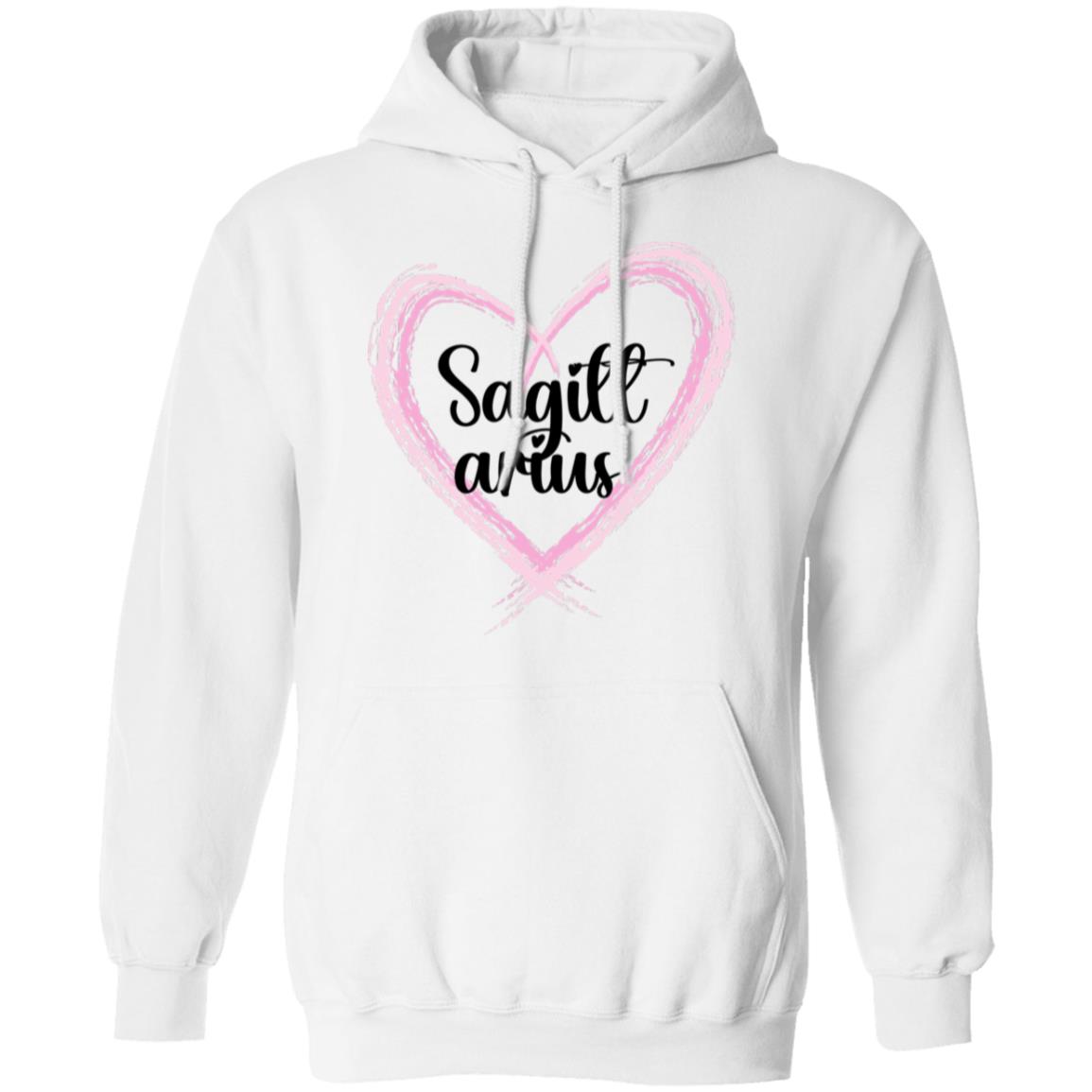 Sagittarius Pink Heart Pullover Hoodie