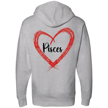 Pisces Sign Chart Midweight Hooded Sweatshirt