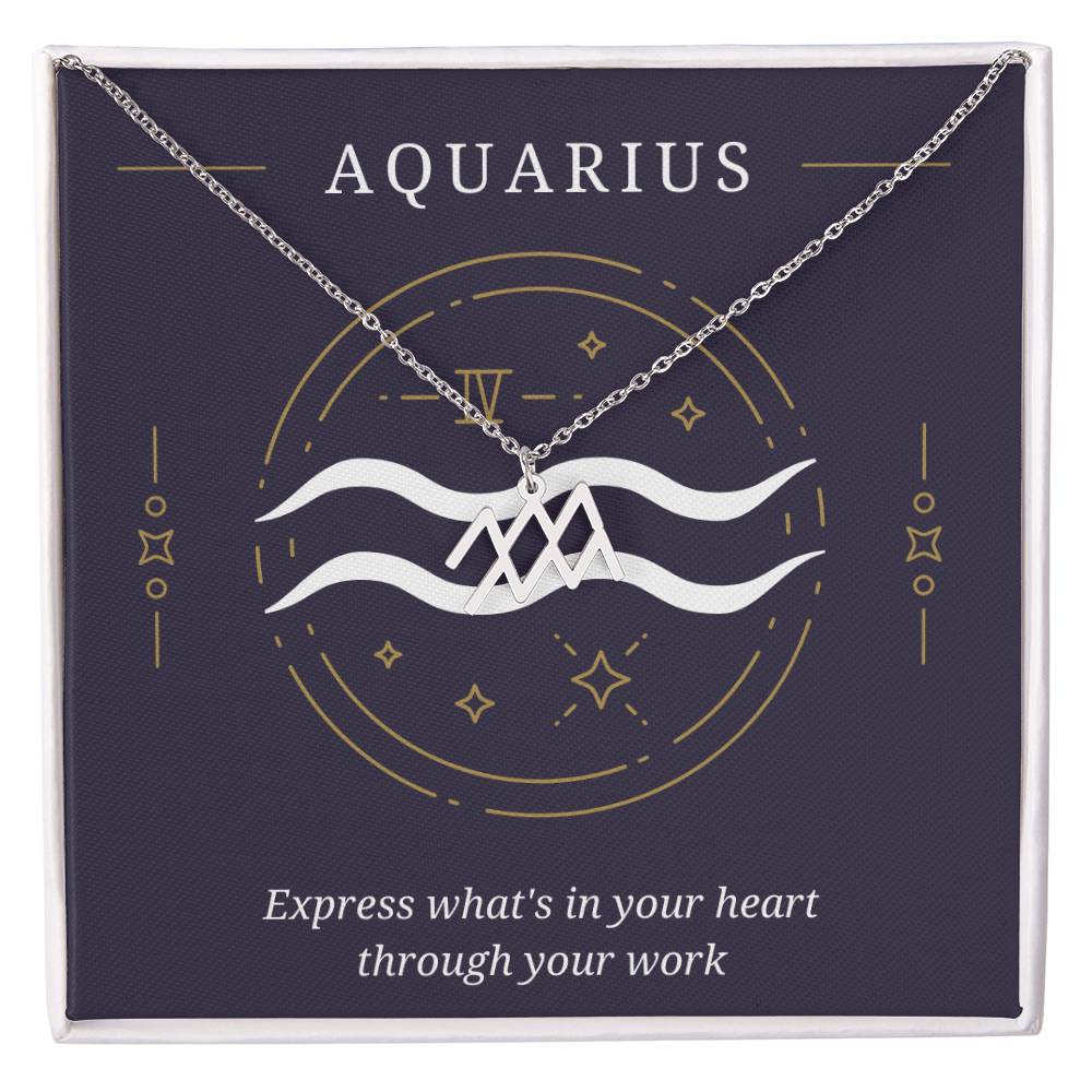 Aquarius Symbol Necklace