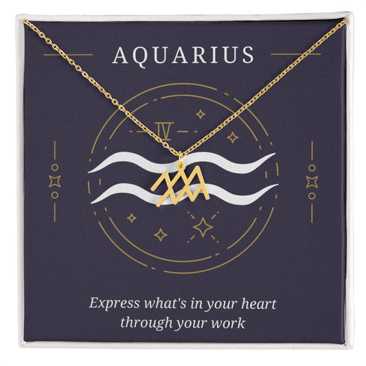 Aquarius Symbol Necklace