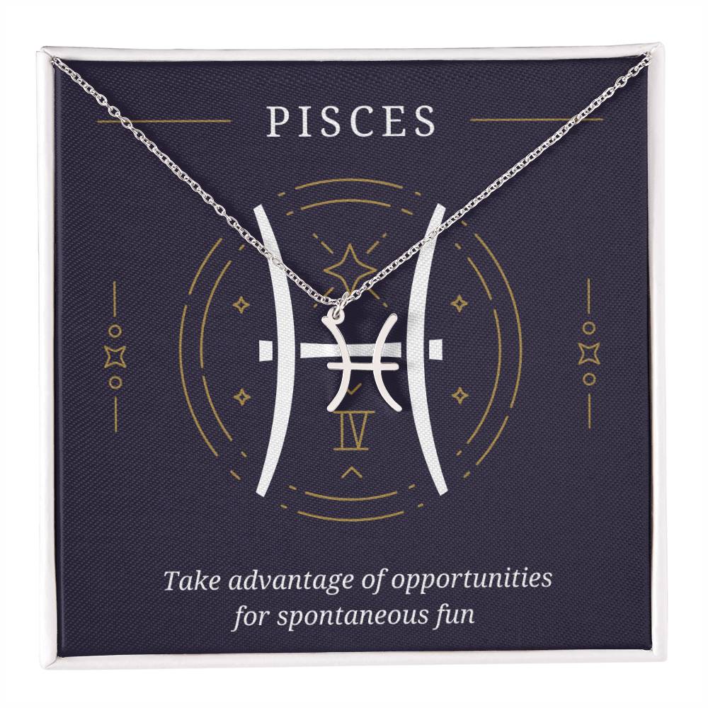 Pisces Symbol Necklace