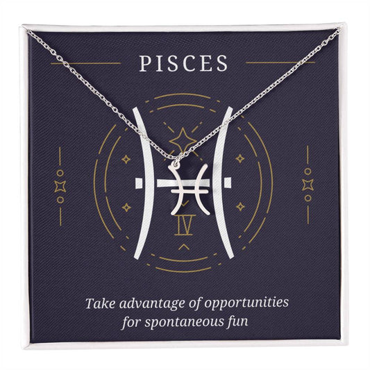 Pisces Symbol Necklace