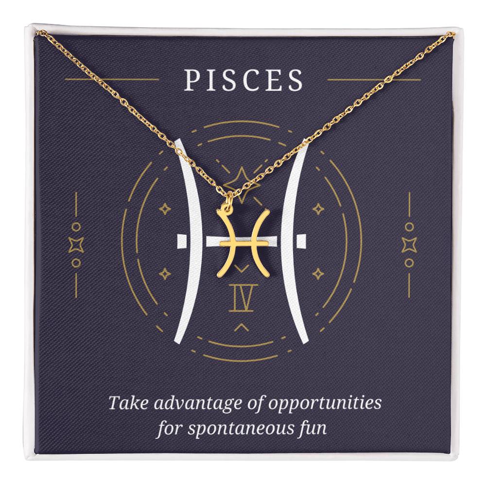 Pisces Symbol Necklace