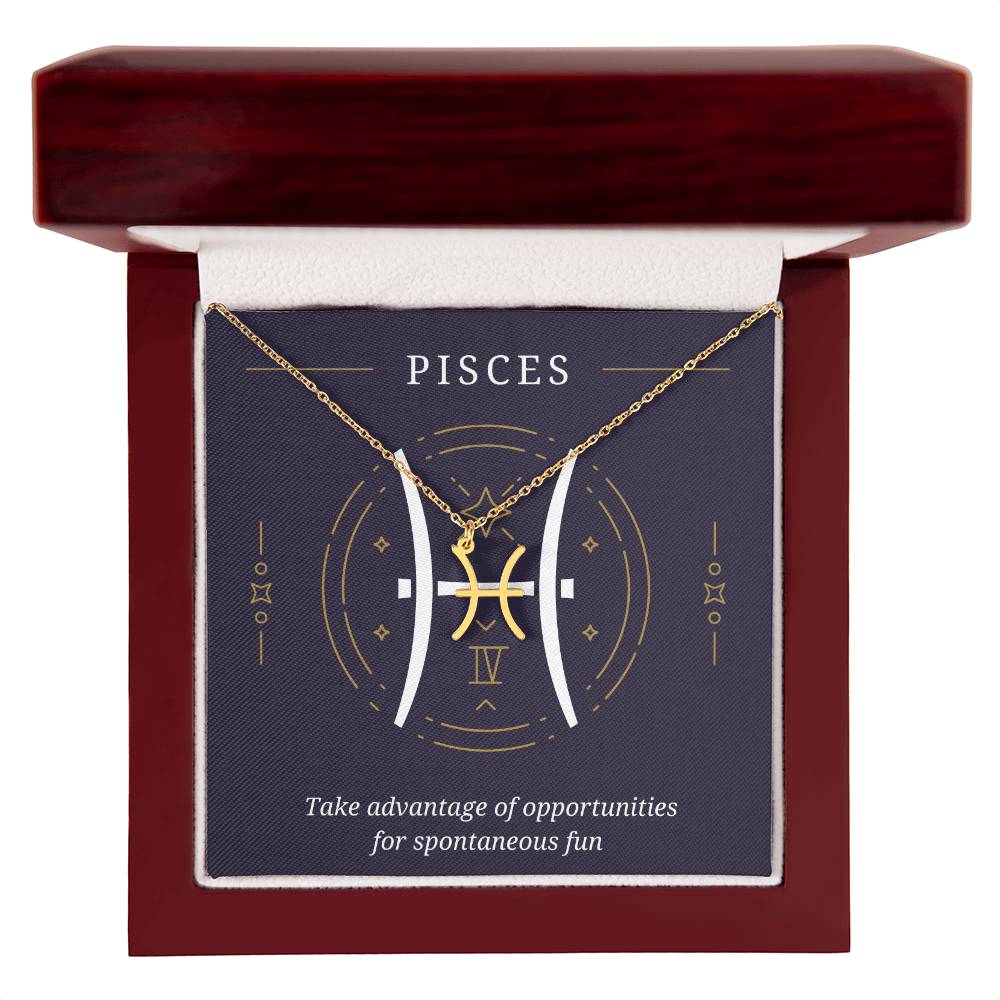 Pisces Symbol Necklace